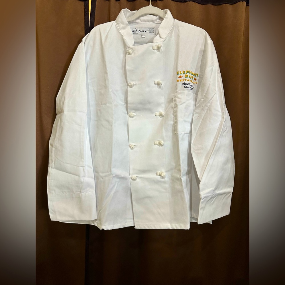 Regent Cloth Knot Button Chef Coat LGE